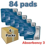 6 x Attends For Men 3 (599ml) 6 Packs Of  14 Pack Incontinence Aid Pads For Men