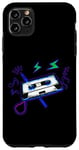 Coque pour iPhone 11 Pro Max Cassette Tape Pencil années 80 rétro vintage musique rétro