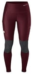 FJALLRAVEN Women's Abisko Trekking W Tights, Red (Dark Garnet), XS UK