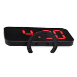 (Red Letters) Electronic Alarm Clock Snooze Function 2 USB Charger Port