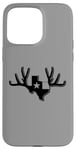 Coque pour iPhone 15 Pro Max Texas Buck Texas Flag Huge Buck Rack Black Texas Flag