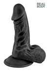 Gode Réaliste Noir "Real Mike" 13 cm - Flexible & Rigide - Ventouse - Étanche