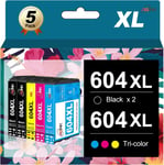 Cartouches Compatibles 604Xl Pour Cartouches Epson 604 Pour Cartouches Epson 604 Xl De Remplacement Pour Epson Xp 2200 Workforce Wf-2930 Wf-2910 Expression Home Xp-2205 Xp-3200 Xp-3205 Xp-4200