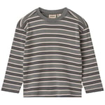 Wheat T-shirt L/S Hans Stormy Blue Stripe | Blå | 140 cm