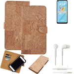 FOR Oppo A54 SMARTPHONE CASE COVER WALLETCASE CORK