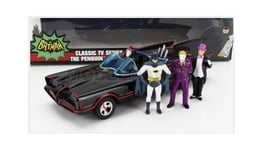 JADA 253215011 Batman Classic Batmobile Deluxe In Scale 1:24 With 3 Characters