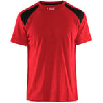 Blaklader - T-shirt de travail bicolore homme 3379 - Rouge - xs - Rouge