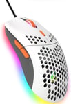 Wired Gaming Mouse,6 Rgb Lighting 6400 Dpi Programmable Usb Gaming Mice With 6 Buttons,Honeycomb Shell Ergonomic Design For Pc Gamers And Xbox And Ps4 Users