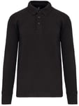 Sweat Col Polo Manches Longues - Homme - Wk4000 - Gris Foncé