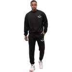 Ensembles de survêtement Tombarron  Tom Barron Men's 'Happy' Embroidered Oversize Casual Tracksuit