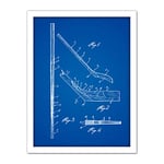 Artery8 Goupil Ice Hockey Stick Game Slapshot 1982 Patent Plan Artwork Framed Wall Art Print 18X24 Inch