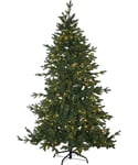 Juletre 180 cm, Larvik, Hengslet, med LED (x270), Grønn