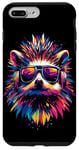 Coque pour iPhone 7 Plus/8 Plus Hérisson avec Écouteurs Popart Lunettes de Soleil Hérisson