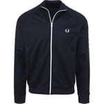 Sweat-shirt Fred Perry  Veste de Survêtement Taped Track Jacket Carbon Bleu