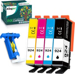 924 Cartouches D'Encre Pour Hp 924 Cartouches Compatibles Avec Hp Officejet Pro 8120 Officejet Pro 8122E 8124E 8125E 8132E 8134E 8135E All-In-One (Pas Avec Puce)[DYJ071600]