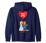 Chucky & Tiffany Blood Red Balloon Zip Hoodie