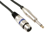 CABLE XLR - XLR FEMELLE vers JACK 6.35 mm - MONO - 6 m..