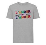 T-Shirt Homme Col Rond L'amour C'est L'amour Lgbtq+ Gay Lesbien Pride