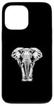 Coque pour iPhone 13 Pro Max White Paint Art Éléphant Éléphants