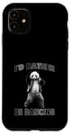 Coque pour iPhone 11 Je préfèrerais danser avec Panda Fun