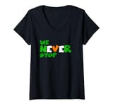 Womens We Never Stop Celtic V-Neck T-Shirt