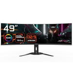 Gigabyte AORUS AORUS CO49DQ-EK 49" OLED DQHD Curved Gaming Monitor - 5120 x 1440(DQHD), 144Hz, 0.03ms, FreeSync, DisplayHDR 400 True Black, HDMI 2.1, DisplayPort 1.4