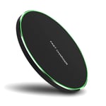 10W Wireless Charger Fast Wireless Charging Pad Desktop With Soft Halo For Cell