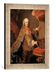 'Encadré Image de Martin Van Meytens Le Jeune Kaiser Franz I. Étienne/Meytens en Pression dans Le Cadre de Photos, 30 x 40 cm Fait Main de qualité, Argent Raya