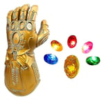 LED-upplyst Thanos Infinity Gauntlet för den elektroniska näven PVC-handskar med batterier (hs)