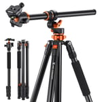 K&F Concept Professional Camera Tripod Aluminium With Monopod And Centre Axis Max Load 10kg – Max Height 2.3m [Brand New]