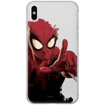 ERT GROUP Coque de téléphone Portable pour Apple Iphone X/XS Original et sous Licence Officielle Marvel Motif Spider Man 006 Parfaitement adapté à la Forme du téléphone Portable, partiel imprimé