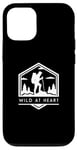 Coque pour iPhone 14 Wild At Heart - Amateur de randonnée minimaliste