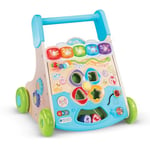 VTech - Super Trotteur Nature Interactif, Trotteur Bébé 2 en 1 Partiellement en Bois, Tableau d'Activités Interactif, Apprentissage de la Marche, Cadeau Bébé Dès 9 Mois - Contenu en Français