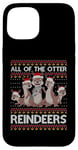 Coque pour iPhone 15 All Of The Otter Pull de Noël avec motif de loutre