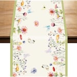 St Spring Bordslöpare, 33x183cm Säsongsbetonad Blommig Färgglad Bordslöpare Dekorationer Blommor Bordsduk Vår Påsk Tab