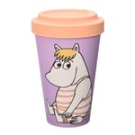 Nordicbuddies - Mumin take away mugg 45 cl Snorkfröken i randig baddräkt lila