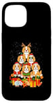 iPhone 15 Cavalier King Charles Spaniel Merry Christmas Tree Lights Case