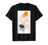 Minimalist Abstract Pastel Floral Watercolor art T-Shirt