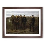 Winslow Homer Prisoners from the Front Classic Painting Framed Wall Art Print, Ready to Hang Picture for Living Room Bedroom Home Office Décor, Walnut A2 (64 x 46 cm)