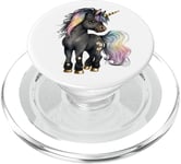 Unique Unicorn Graphic For Girls And Women Dark Unicorn Mom PopSockets PopGrip pour MagSafe