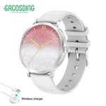 Montre Connectée De Sport Ndavid Pour Femme,Horloge,Bluetooth,Appel,Gps,Suivi Du Mouvement,Fréquence Cardiaque,Pression Artérielle,Android,Ios, - Type Grey