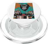 Cyberpunk Dîner de Cuisine Esthétique Gorilla (26#) Vintage PopSockets PopGrip pour MagSafe