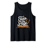 Turn the Page 2025 New Year Graphic apparel | Funny Holiday Tank Top