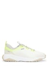 HUGO Mens GO1ST kntpu Mixed-Material lace-up Trainers with degradé Pattern Size 11 White