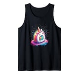 Cute Unicorn Sushi Whimsical Rainbow Sushi Roll Art Design Tank Top