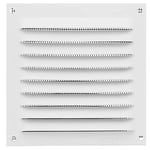 Amig - Grille de ventilation carrée en Aluminium avec moustiquaire | Grilles d'aération pour sortie d'air | Pour plafond de cuisine et salle de bain | Dimensions : 100 x 100 mm | Blanc