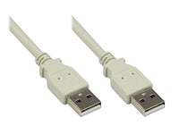 Good Connections Câble de raccordement USB 2.0 mâle A vers mâle A avec blindage feuille et tressage en cuivre OFC Gris 5 m