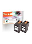 Peach TwinPack - 2-pack - black - compatible - remanufactured - ink cartridge (alternative for: HP 301) - Blekkpatron Svart