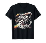 Out of This World Cosmic Sleigh Scene Planetary Backdrop T-Shirt