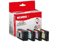 Kores Multi-Pack Ink G1747kit Erstatter Hp 953Xl 1 X Svart 53 Ml Cyan Magenta - Svart - Cyan (G1747kit)